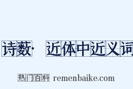 诗薮·近体中近义词是什么意思的图片
